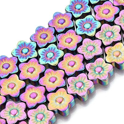 Electroplate Non-magnetic Synthetic Hematite Beads Strands G-T061-98D-1