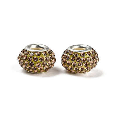 Grade A Rhinestone European Beads CPDL-H001-12x9mm-13-1