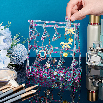 1 Set Transparent Acrylic Earring Display Stands EDIS-PH0001-22-1