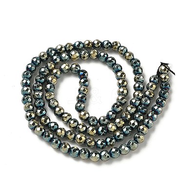 Electroplate Non-magnetic Synthetic Hematite Beads Strands G-L487-C-21-1