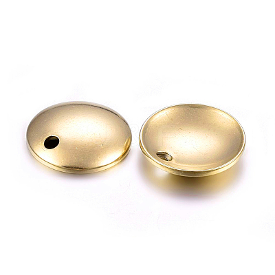 Ion Plating(IP) 304 Stainless Steel Dome Charms STAS-H472-02G-10mm-1
