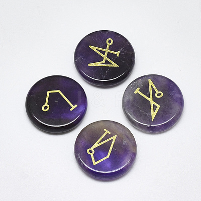Natural Amethyst Cabochons G-T122-38B-1