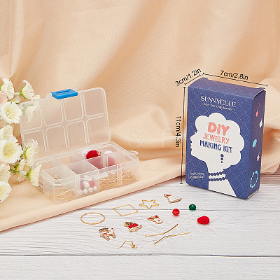 137Piece DIY Christmas Style Earring Kits DIY-SC0015-14-1