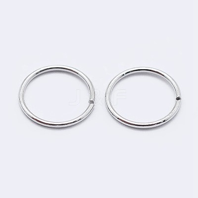 Anti-Tarnish Rhodium Plated 925 Sterling Silver Saw Cut Open Jump Rings STER-F036-02P-0.6x6mm-1