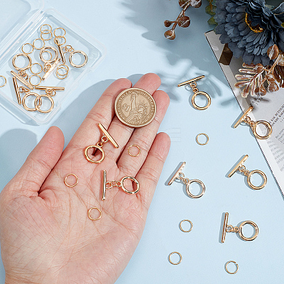 12Pcs Brass Toggle Clasps KK-ME0002-33-1