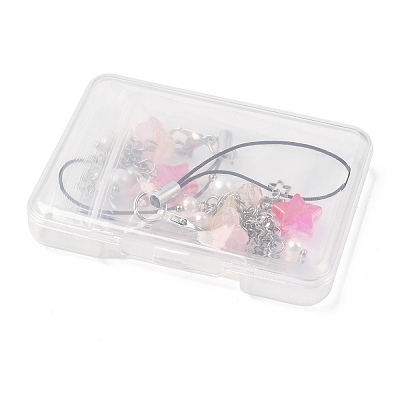Glass & Acrylic Mobile Straps HJEW-SW00079-07-1
