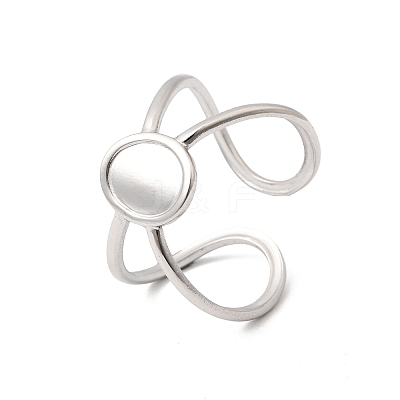 304 Stainless Steel Ring Components LS-RJEW-P188-01A-P-1