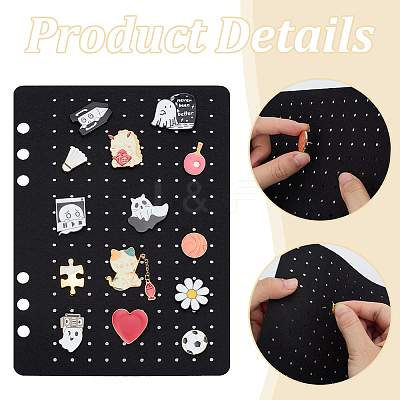14Pcs Felt Cloth Pin Brooch Storage Binder Sheets for Enamel Pin Collection Book AJEW-WR0002-93B-1