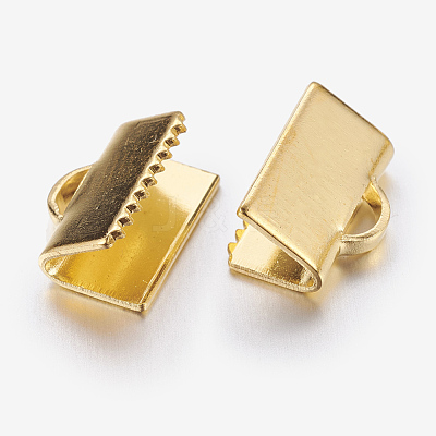 Brass Ribbon Crimp Ends J0JMT-G-1
