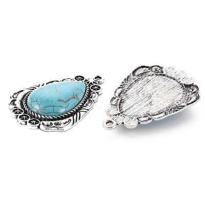 Tibetan Style Alloy Pendants PALLOY-S120-302AS-RS-1