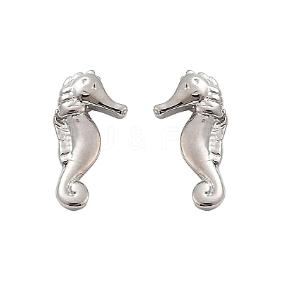 Brass Stud Earrings EJEW-R032-04P-1