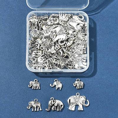 80Pcs Tibetan Style Alloy Pendants FIND-FS0003-65-1