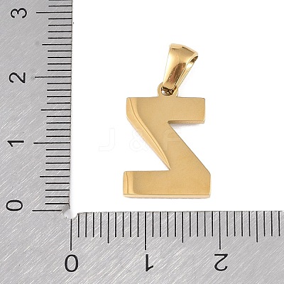 Natural White Shell Alphabet Pendants STAS-M338-02G-Z-1