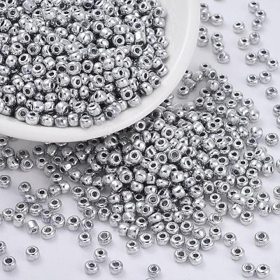 Electroplate 6/0 Glass Seed Beads SEED-Q005-P-1