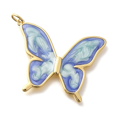 Rack Plating Brass Enamel Pendants KK-M296-02G-05-1