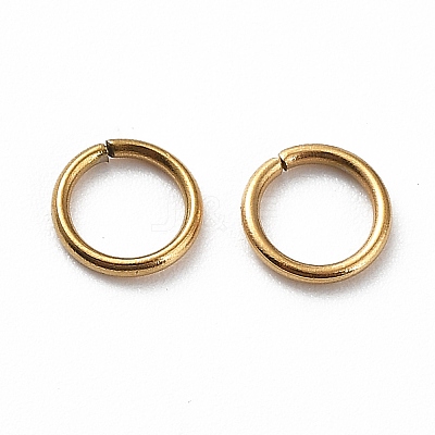 Ion Plating(IP) 304 Stainless Steel Open Jump Rings X-STAS-R060-5x0.7-G-1