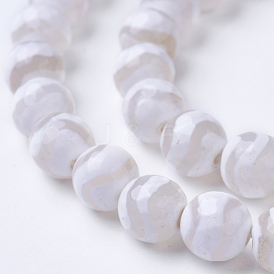 Tibetan Style dZi Beads G-G752-01-8mm-1