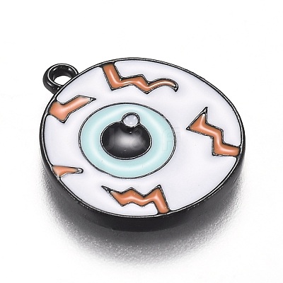 Halloween Theme Alloy Enamel Pendants X-ENAM-J649-13B-1