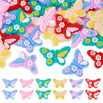 30Pcs 6 Colors Plastic Cabochons KY-TA0001-30-1