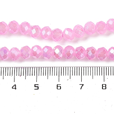 Baking Electroplate Glass Beads Strands DGLA-A039-J8mm-B18-1