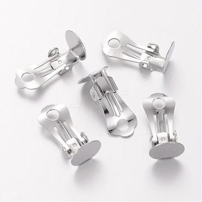 Brass Clip-on Earring Settings KK-H168-N-NF-1