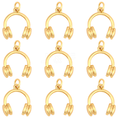 10Pcs Rack Plating Brass Pendants KK-BBC0022-54-1