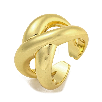 Brass Cuff Rings for Women RJEW-E294-03G-01-1