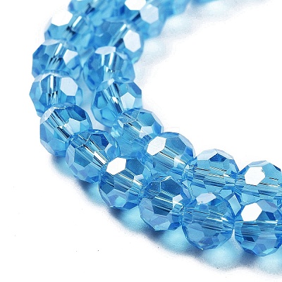 Electroplate Transparent Glass Beads Strands LS-EGLA-A035-T6mm-A08-1