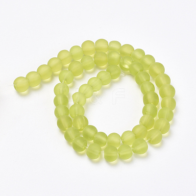 Transparent Glass Beads Strands X-GLAA-Q064-03-8mm-1