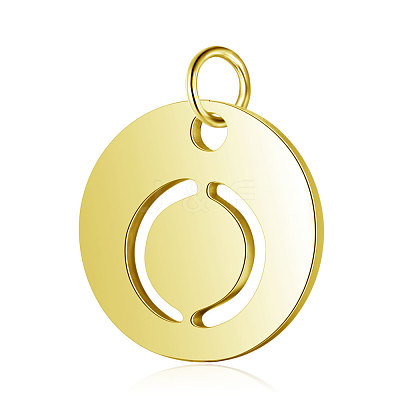 304 Stainless Steel Charms Ion Plating(IP) A-STAS-S105-T514G-O-1