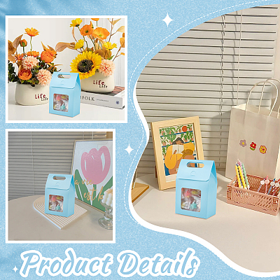 Paper Gift Storage Boxes with Visible Window CON-WH0110-003A-01-1
