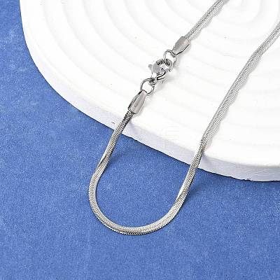 Non-Tarnish 304 Stainless Steel Snake Chain Necklaces NJEW-F195-02A-P-1