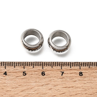 304 Stainless Steel Large Hole Beads STAS-H263-01P-01-1