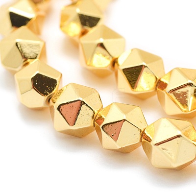 Electroplate Non-magnetic Synthetic Hematite Beads Strands G-L485-07B-G-1