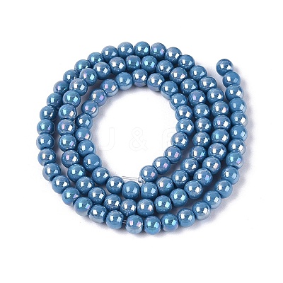 Electroplate Opaque Glass Beads Strands GLAA-T032-P4mm-AB13-01-1