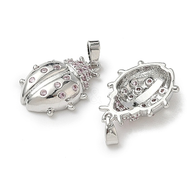 Brass Micro Pave Cubic Zirconia Pendants KK-I371-23P-1