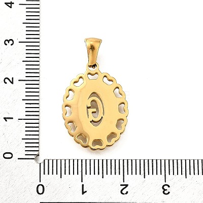 Golden 304 Stainless Steel Pendants STAS-K300-02G-G-1