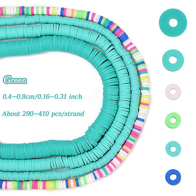 4 Strands 4 Styles Handmade Polymer Clay Beads Strands CLAY-YW0002-22E-1
