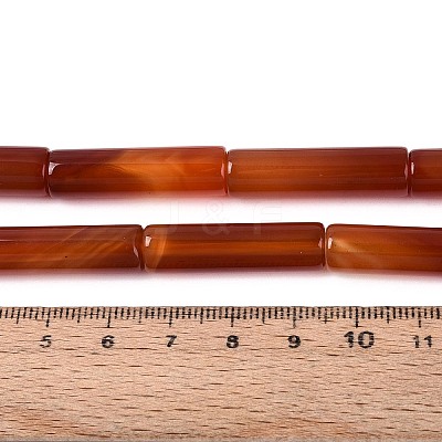 Dyed Natural Red Agate Beads Strands G-T144-30A-01-1