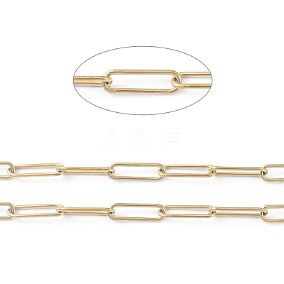 304 Stainless Steel Paperclip Chains CHS-L022-02D-G-1