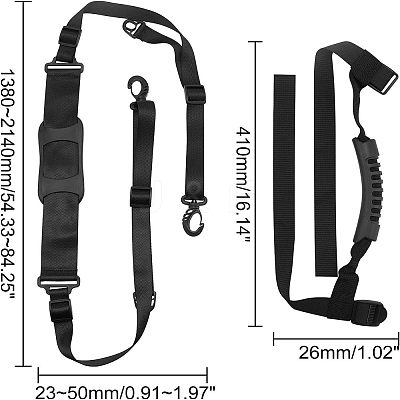 SUPERFINDING 2Pcs 2 Style Nylon Skateboard Shoulder Straps FIND-FH0002-21-1