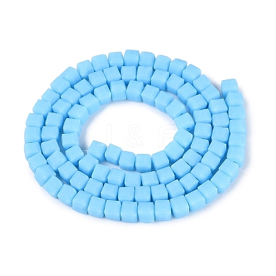 Opaque Frosted Glass Beads Strands GLAA-N072-01A-B08-1