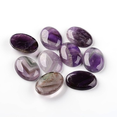 Oval Natural Amethyst Cabochons G-I172-22x30mm-05-1