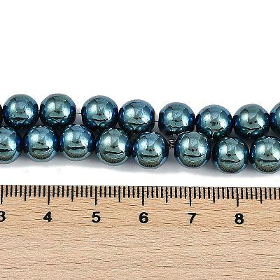 Electroplated Synthetic Magnetic Hematite Beads Strands G-G174-L01-01-1