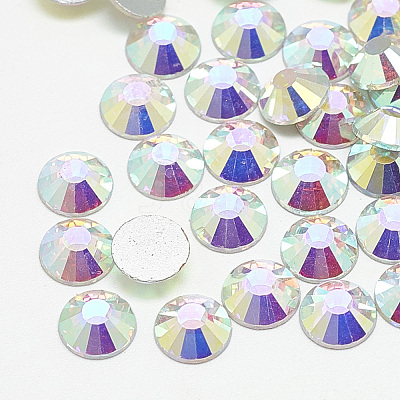 Flat Back Glass Rhinestone Cabochons RGLA-T090-SS34-02-1
