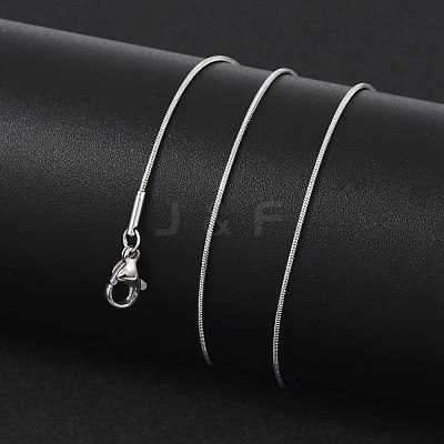 Non-Tarnish 304 Stainless Steel Snake Chain Necklaces NJEW-D285-02P-1