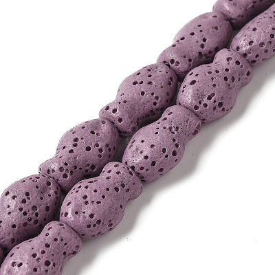 Natural Lava Rock Beads Strands G-U007-01I-1