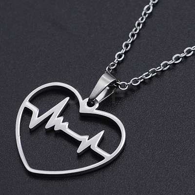 Non-Tarnish 201 Stainless Steel Pendants Necklaces LS-NJEW-S105-JN696-45-1-1