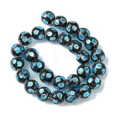 Handmade Silver Sand Lampwork Beads Strands LAMP-A003-01A-1
