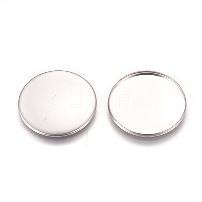 Tarnish Resistant 304 Stainless Steel Plain Edge Bezel Cups X-STAS-E460-10P-30mm-1